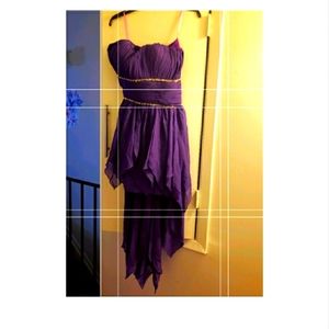 Beautiful strapless dress purple with silver sequin. Still new😍